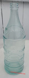 Marca de cristal Montello, botella masiva-Brockton, Ma-Aqua 11" en relieve escaso - Imagen 1 de 4