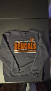 Cincinnati Bengals NFL Team Apparel Mens XL Black Crewneck Pullover Sweatshirt - Picture 1 of 10