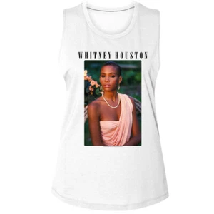 Whitney Houston Looking Like A Queen Women's Muscle Tank T Shirt R&B Band - Picture 1 of 3