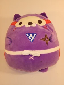 Peluche gatto ninja viola 12" Mochipuni Picnyan Piczo tondo 1 arcade super morbido - Foto 1 di 4