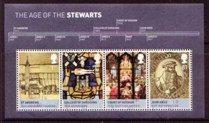GREAT BRITAIN 2010 AGE OF STEWARTS MINIATURE SHEET FINE USED - Picture 1 of 1
