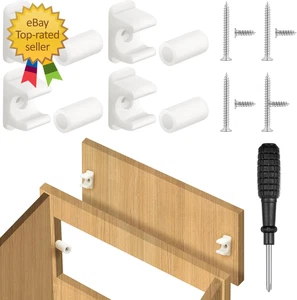 Falscher Schrank Frontclip Falsche Schublade Frontclips Waschbecken Tip Out Snap mit Schrauben - Bild 1 von 12