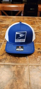 Custom Made USPS Snapback Royal Blue / White Cap ..Current Logo - Picture 1 of 4