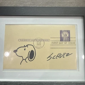 Charles Schulz Signed Postcard With Snoopy Drawing - Picture 1 of 1