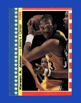 1987-88 Fleer Sticker Set-Break #  8 Kareem Abdul-Jabbar EX-EXMINT *GMCARDS* - Image 1 of 2