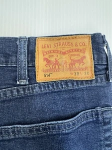 Levi’s 514 Straight Fit Jeans 👖 Dunkelblau W38 L30 Herren Neu Ohne Etikett - Bild 1 von 7