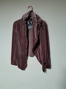 Young Fabulous & Broke Velvet Quilted Open Front Mauve Jacket Jacket Sz. M - Picture 1 of 5