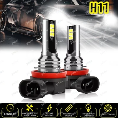 For Acura TSX 2009-2014 Front 2X LED Fog Lights Bulbs 6000K white bright 12-smd - Image 1 of 4