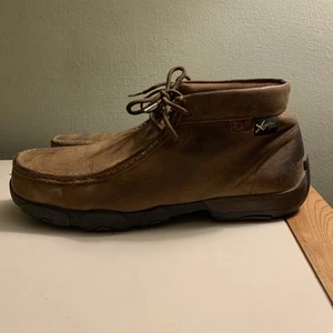 Twisted X Men's Peanut Brown Steel Toe Driving Mocs Shoes MDMSM01 Size 10M - Picture 1 of 8