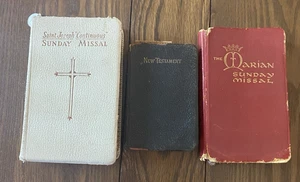 New Testament 1907 Marian Sunday Missal 1956 St Joseph Cont. Sunday Missal 1958 - Bild 1 von 22