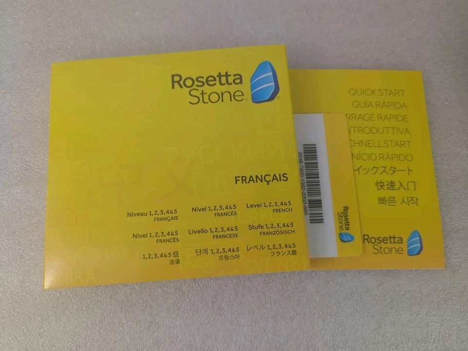 Rosetta Stone French Francais Level 1-5 Set for PC or Mac 6 CDs 2014 - Image 1 of 4
