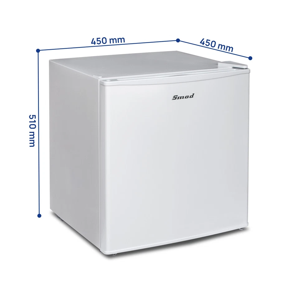 Smad Mini Fridge 45L White Table Top Drinks Fridge Reversible Door Low Noise