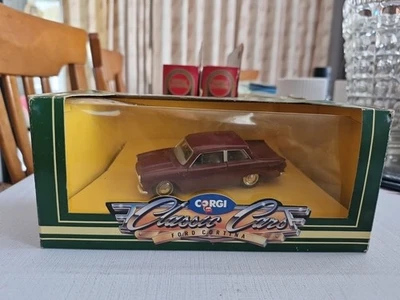 1:43 Scale Corgi Classic Cars 1963 Ford Cortina Mark 1 Coupe Maroon D708/2 - Image 1 of 4