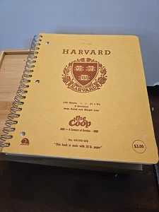 Harvard Spiral Note Book Vintage The COOP 150 Sheets 1982 Wide Ruled Margin Line - Picture 1 of 7