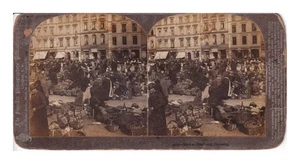 GERMANY,  HAMBURG Market  PHOTO Stereoview  FINE ART PHOTOGRAPHERS  CO  c.1900 - Foto 1 di 2