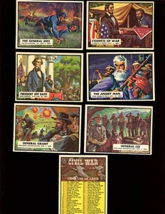 1962 Topps Civil War News Non Sport Card Set (-3) EXMT/NRMT - Picture 1 of 1