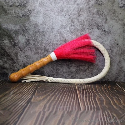 Látigo de cuero de vaca tibetano de cuero trenzado 8 látigo látigo de caballo #2711 Foto 1 de 4