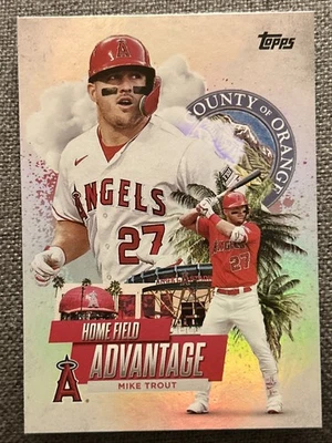 2025 Topps Series 1 - Home Field Advantage Mike Trout #HA-6 - Image 1 of 4