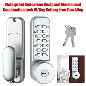 Codeschloss Mechanisches Schlüsselloses Mit Zahlencode Code Schloss Türschloss - Bild 1 von 14