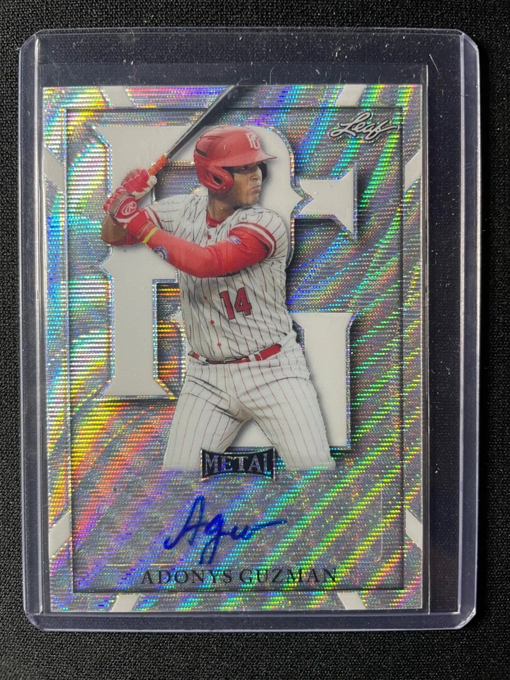 2021 Leaf Perfect Game Adonys Guzman Silver Metal Wave Autograph #3/12 Pirates!! - Image 1 of 1