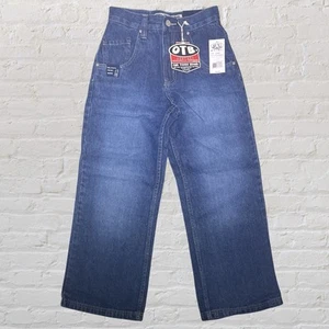 Y2K One Tough Brand OTB Baggy Fit Jeans Size Boys 12R Blue Wide Leg Skater NWT - Picture 1 of 9