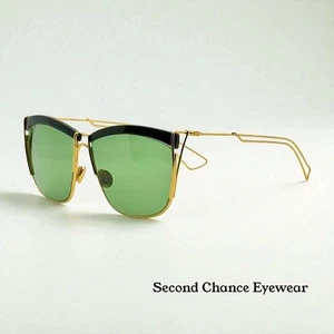DiorSoElectric Rare Gold Green Sunglasses-Full Kit Authentic-Deadstock|New - Picture 1 of 10