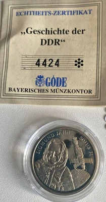 Gedenkmedaille „Sigmund Jähn – Sojus 31 / Geschichte der DDR“ – Göde – M07 - Bild 1 von 2