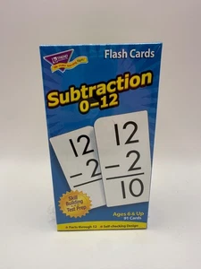 NEW Unopened Trend Enterprises Subtraction Flash Cards 0-12 91 Cards 6+ - Picture 1 of 2