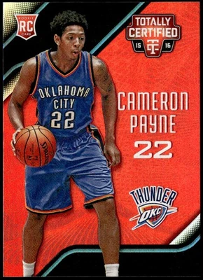 2015-16 Panini Totally Certified #174 Cameron Payne Mirror Red #/149 Rookie E1 - Image 1 of 2