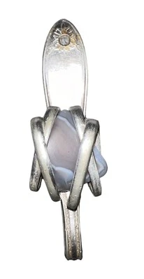 Tenedor colgante pepita de ágata de colección reciclado joyería arte usable Foto 1 de 4