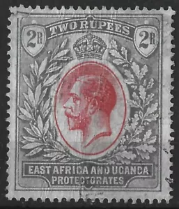 AFRICA ORIENTALE E UGANDA KGV 1912-21 2r USATO (DIFETTI) - Foto 1 di 1