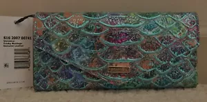 Brahmin VERONICA Trifold Envelope Wallet FRISKY MONTEGO Blue Multi Metallic NWT - Picture 1 of 11