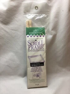 Scroll Wood Frame 4" x 8" Home crafters Needlework Cross Stitch Made USA - Picture 1 of 3