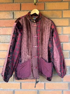 Vintage 90er Toshi Steppjacke klein Patchwork Blumen Paisley Boho Hippie - Bild 1 von 19