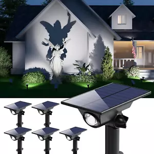 6 Pack Solar Power Spot Lights Outdoor Waterproof LED Dusk to Dawn Landscape Spo - Picture 1 of 12