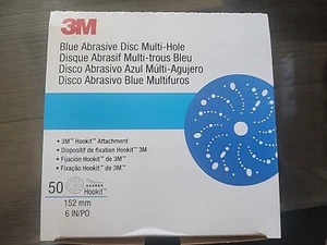 3M HOOKIT BLUE ABRASIVE DISC MULTI-HOLE, 6", 120 GRADE NEW, 50 DISC - 36174 - Picture 1 of 2