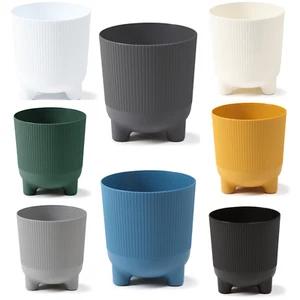 Blumentopf Übertopf Rund mit Füßen Neuheit sehr DEKORATIV 8 Farben 3 Größen SET - Bild 1 von 27
