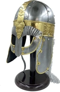 Medieval Norway Viking Mask Spectacle Helmet LARP Warrior Helmet For Cosplay - Picture 1 of 5