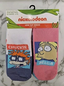 Nickelodeon Rugrats Cartoon Design Women's Low Cut Socks 10 Pairs Shoe Size 4-10 - Picture 1 of 11