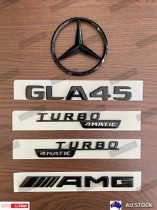 Gloss Black GLA45 Emblem Badge Trunk sticker for Mercedes Benz H247 Adhesive - Picture 1 of 4