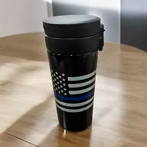 Taza de policía delgada línea azul bandera estadounidense vaso de vacío de 12 onzas - Imagen 1 de 8