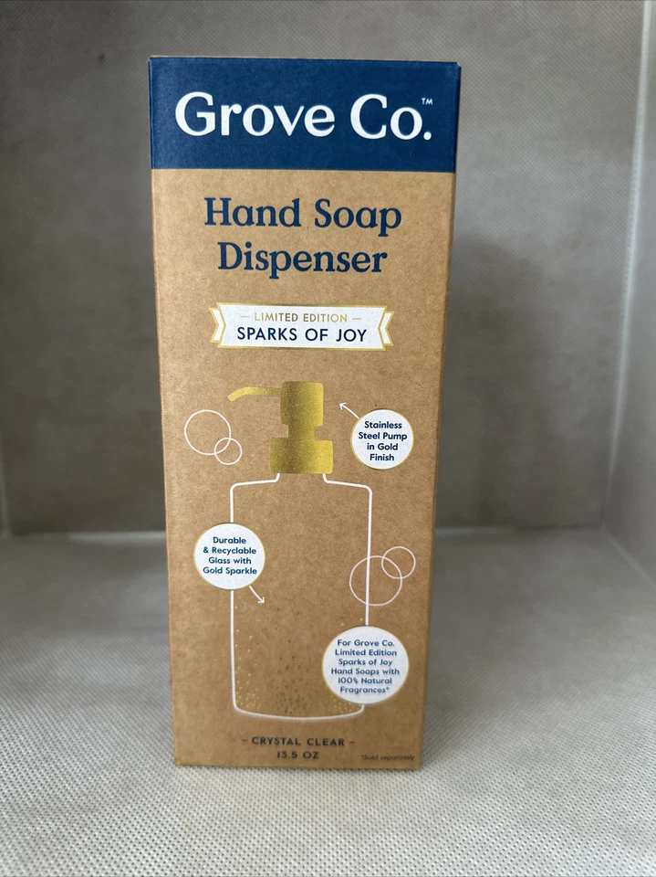 Limited Edition Grove CO. Hand Soap Dispenser Sparks Of Joy