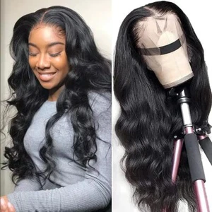 Body Wave Lace Front Wigs Human Hair Pre Plucked 13x6 HD Transparent Lace Fro... - Picture 1 of 6