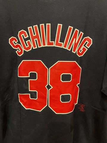 Curt Schilling Boston Red Sox Jersey Shirt Size Large - Navy Blue #38 Cover
