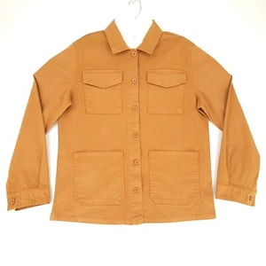 Sanctuary Womens XL 4 Pocket Button Down Brown Chore Shirt Jacket - Picture 1 of 9