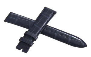 Franck Muller Geneve Ladies 16mm x 14mm Dark Blue Leather Watch Band - Picture 1 of 3