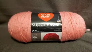 Red Heart Super Saver Yarn ~ Perfect Pink ~ MADE IN USA~ 100% Acrylic 364 yds - Picture 1 of 2