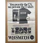 RUSH EXIT...STAGE LEFT VHS/T-SHIRT POSTER SIZED original music press advert from