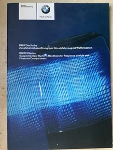 BMW 3er Zusatzbetriebsanleitung Einsatzfahrzeuge Deutsch Englisch - Bild 1 von 2