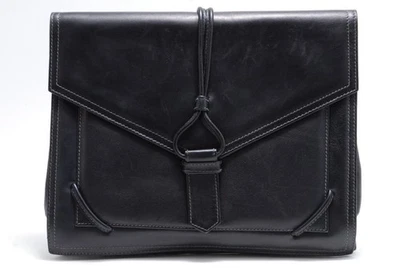 Yves Saint Laurent Vintage Clutch Bag Leather Black YSL Authentic #710 - Image 1 of 4